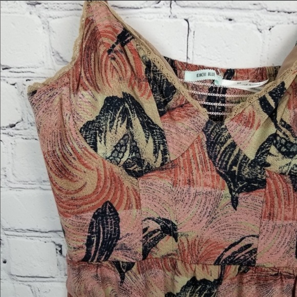 Urban Outfitters/Kimchi Blue Leaf Romper - Picture 2 of 7